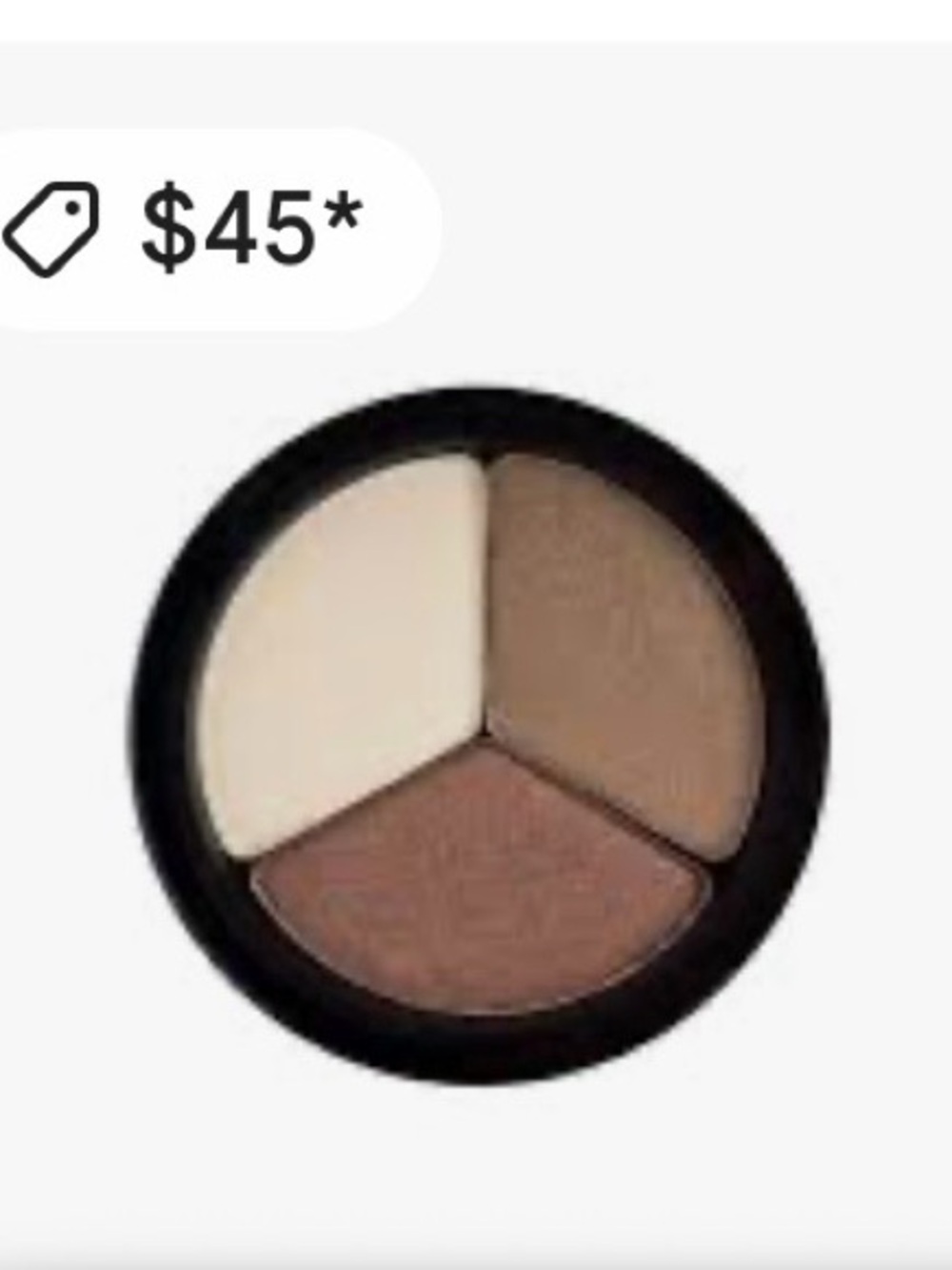Neutral Trio Eyeshadow Palette — Cream, Taupe & Warm Brown